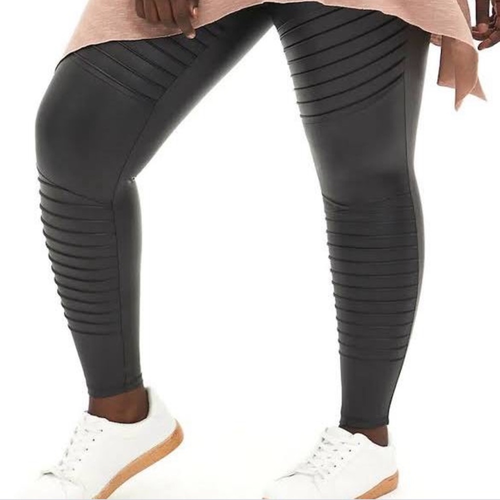 Torrid Black Moto Faux leather leggings